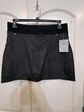 Athleta Black dark gray Denim-Style Active Skort XL